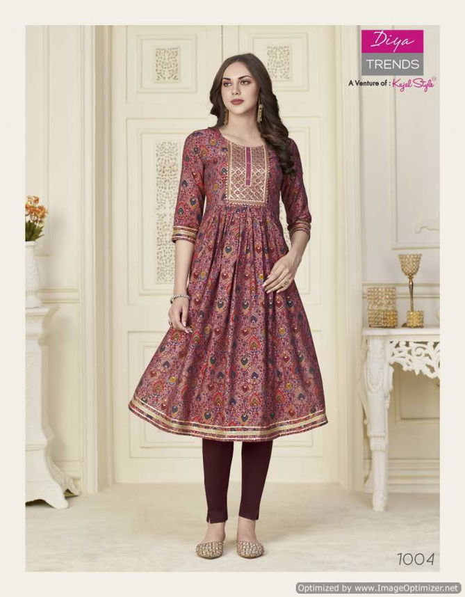 Fashion Samora 1 Heavy Rayon Ethnic Wear Embroidery Kurti With Pant Collection